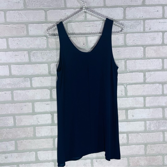SPANX Perfect Length Chiffon Tank in Navy Size S - Picture 3 of 8